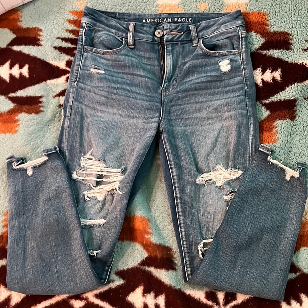 Ripped High Waisted Jeans